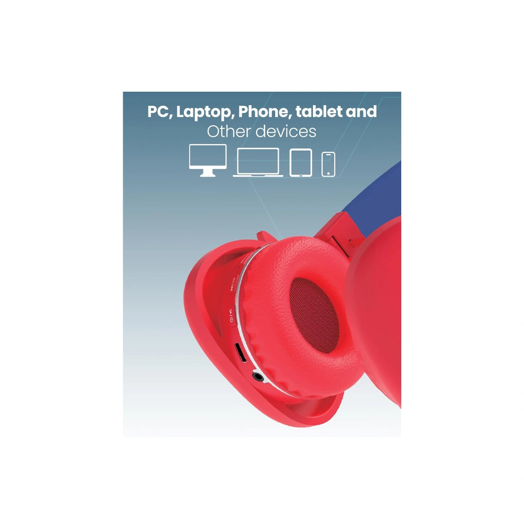 Moxedo Junior Bax Wireless On-Ear Headphones - Red in Qatar Moxedo Junior Bax Wireless On-Ear Headphones - Red in Qatar